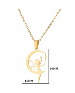 Hot Sale Minimalist Style Printing Butterfly Stainless Steel Titanium Steel Pendant Necklace CA07831183-Gold Color-01