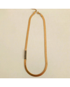 Sweet Elegant Classic Style Color Block Zircon Inlaid Stainless Steel Necklace CA07831184