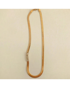 Classic Style Color Block Zircon Inlaid Stainless Steel Necklace CA07831184