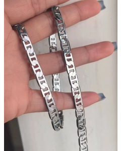 Simple Style Solid Color Stainless Steel 18K Gold Plated Necklace Fine Jewelry Colorza CA07831206