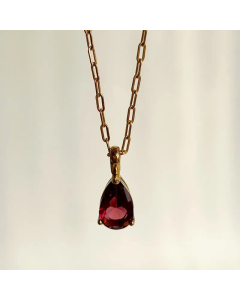 Fine Jewelry Minimalism Classic Style January Water Droplets Titanium Steel Zircon Pendant Necklace CA07831219
