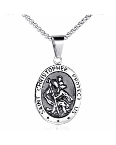 Wholesale Retro Alien Titanium Steel Pendant Necklace