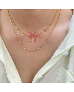 Wholesale Simple Style Rhombus Titanium Steel Layered Necklaces