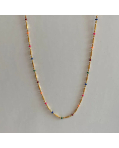 Wholesale Retro Colorful Stainless Steel Necklace