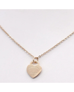 Rose Gold Color Letter Heart Shape Pendent Stainless Steel 18K Gold Plated Necklace CA07831250