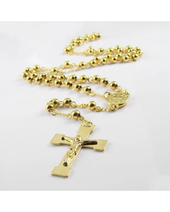 Wholesale Casual Cross Titanium Steel 18K Gold Plated Pendant Necklace
