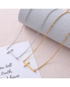 Wholesale Hip-Hop Cross Stainless Steel Pendant Necklace