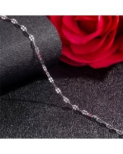 Minimalism Basic Solid Color Lip Chain Titanium Steel Necklace CA07831284