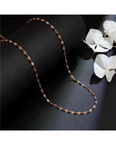 Plain Minimalism Basic Solid Color Lip Chain Titanium Steel Necklace CA07831284