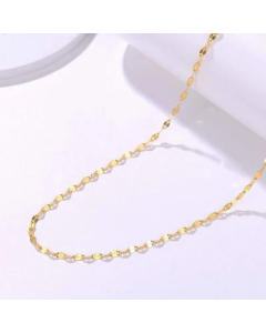 Plain Minimalism Basic Solid Color Lip Chain Titanium Steel Necklace CA07831284