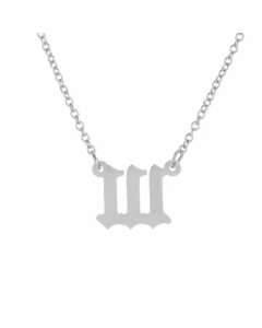 Daily Style Non-Fading Number Pendent Gold Plated Stainless Steel Necklace CA07831301