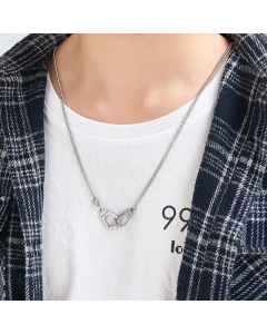 Wholesale Simple Style Handcuffs Stainless Steel Necklace