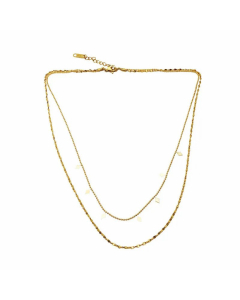 Simple Style Star Titanium Steel Plating Layered Necklaces 1 Piece