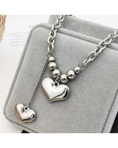 Daily Style Heart Shape Titanium Steel Plating Pendant Necklace 1 Piece CA07831312