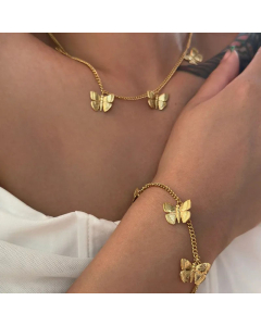 Fairy Style Sweet Elegant Butterfly Clavicle Chain Necklace Titanium Steel Necklace CA07831321