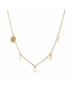 Colorza Jewelry Wafer Tassel Clavicle Chain Necklace Titanium Steel Necklace CA07831328