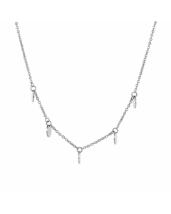 Minimalism Wafer Tassel Clavicle Chain Necklace Titanium Steel Necklace CA07831328