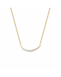 Wholesale Simple Style Round Titanium Steel Zircon Pendant Necklace