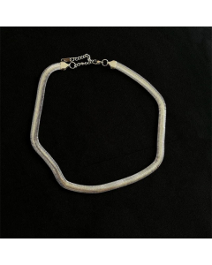 Steer Color Plain Solid Color Snake Chain Choke Chain Titanium Steel Necklace CA07831374