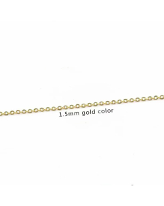 Basic Style Solid Color O-Shaped Chain 18K Gold Plated Stainless Steel Necklace CA07831383