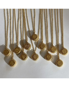Minimalism Retro Constellation Stainless Steel 18K Gold Plated Pendant Necklace CA07831389
