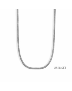 Wholesale Hip-Hop Solid Color Stainless Steel Necklace CA07831400-Steel Color-3mm