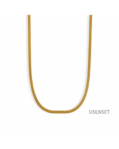 Wholesale Hip-Hop Solid Color Stainless Steel Necklace CA07831400-Gold Color-3mm