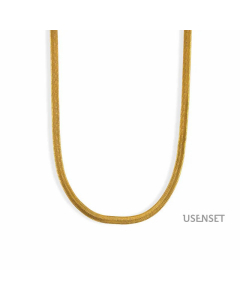Wholesale Hip-Hop Solid Color Stainless Steel Necklace CA07831400-Gold Color-5mm