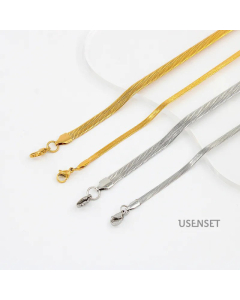Wholesale Hip-Hop Solid Color Stainless Steel Necklace