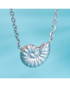 Casual Beach Conch Stainless Steel Titanium Steel Pendant Necklace CA07831414