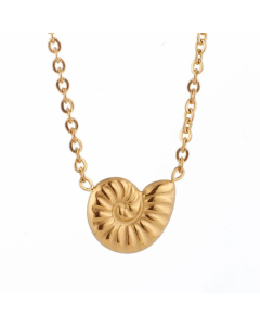 Daily Style Beach Conch Stainless Steel Titanium Steel Pendant Necklace CA07831414