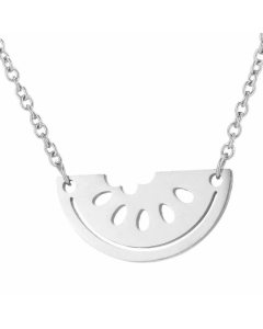 Steel Color Hollow Out Watermelon Pendant Stainless Steel Titanium Steel Gold Plated Necklace CA07831417
