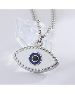 Minimalism Devil's Eye Pendent Stainless Steel Titanium Steel Gold Plated Pendant Necklace CA07831418