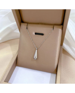 Non-Fading Geometric Titanium Steel Gold Plated Pendant Necklace CA07831481