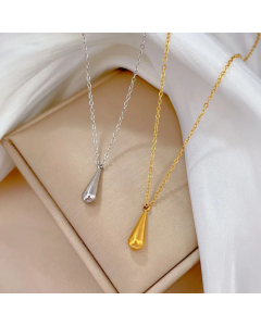 Wholesale Minimalism Non-Fading Geometric Titanium Steel Gold Plated Pendant Necklace CA07831481