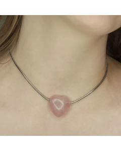 Wholesale Detachable Heart Shape Natural Stone Stainless Steel Layered Necklace CA07831496