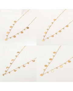 Wholesale 18K Gold Plated Classic Style Heart Shape Flower Stainless Steel Necklace CA07831499