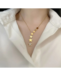 Wholesale Lady Star Titanium Steel Shell Pendant Necklace