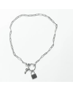 Casual Key Lock Pendent Non-Fading Stainless Steel Necklace  Wholesale CA07831513