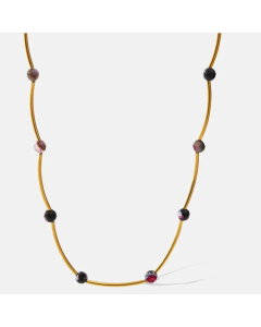 Wholesale Simple Style Round Stainless Steel 18K Gold Plated Necklace