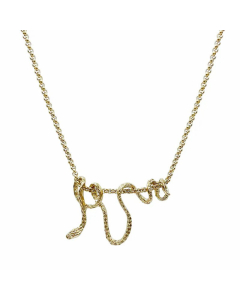Wholesale Punk Cool Style Irregular Snake Stainless Steel 14K Gold Plated Pendant Necklace