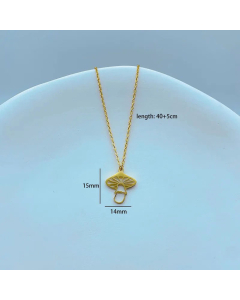Wholesale Cute Daily Style Mushroom Titanium Steel Pendant Necklace CA07831554