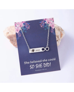 Gold Plated Popular Hat Infinity Stainless Steel Pendent Necklace CA07831560