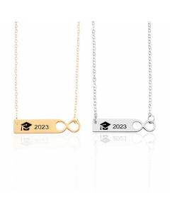 Wholesale Gold Plated Popular Hat Infinity Stainless Steel Pendent Necklace CA07831560