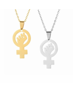 Wholesale Daily Style Gesture Stainless Steel Plating Gold Plated Pendant Necklace CA07831578
