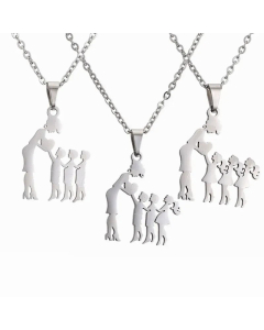 Wholesale Necklace MAMA Human Stainless Steel Plating Pendant Necklace CA07831579