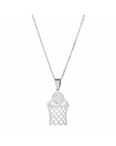 Hip-Hop Basketball Stainless Steel Plating Gold Plated Pendant Necklace CA07831583