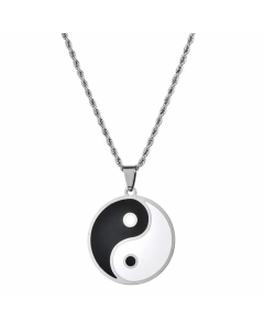 Hip-Hop Hollow Out Round Stainless Steel Plating Pendant Necklace CA07831584