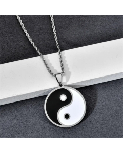 Wholesale Hip-Hop Hollow Out Round Stainless Steel Plating Pendant Necklace CA07831584