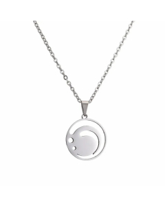 Wholesale Funny Human Smiley Face Stainless Steel Plating Pendant Necklace CA07831593